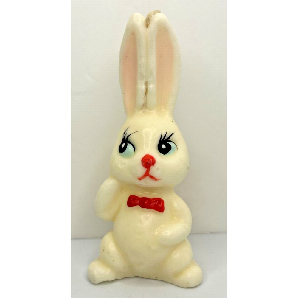 Vintage Spring Easter Bunny Candle 4" SKU H381